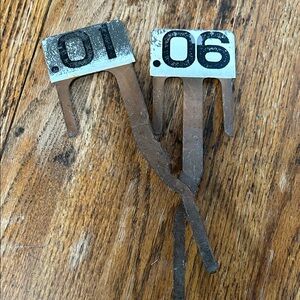Vintage Antique Metal Cash Register Numbers